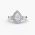 The Celeste Three-Stone Halo