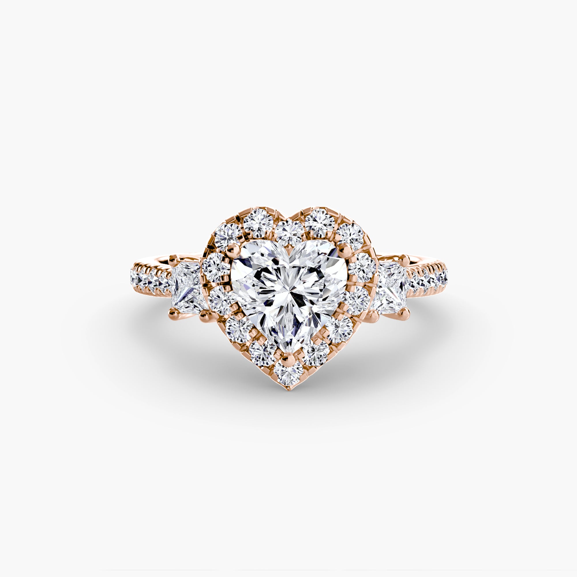 The Aurora Three-Stone Halo
