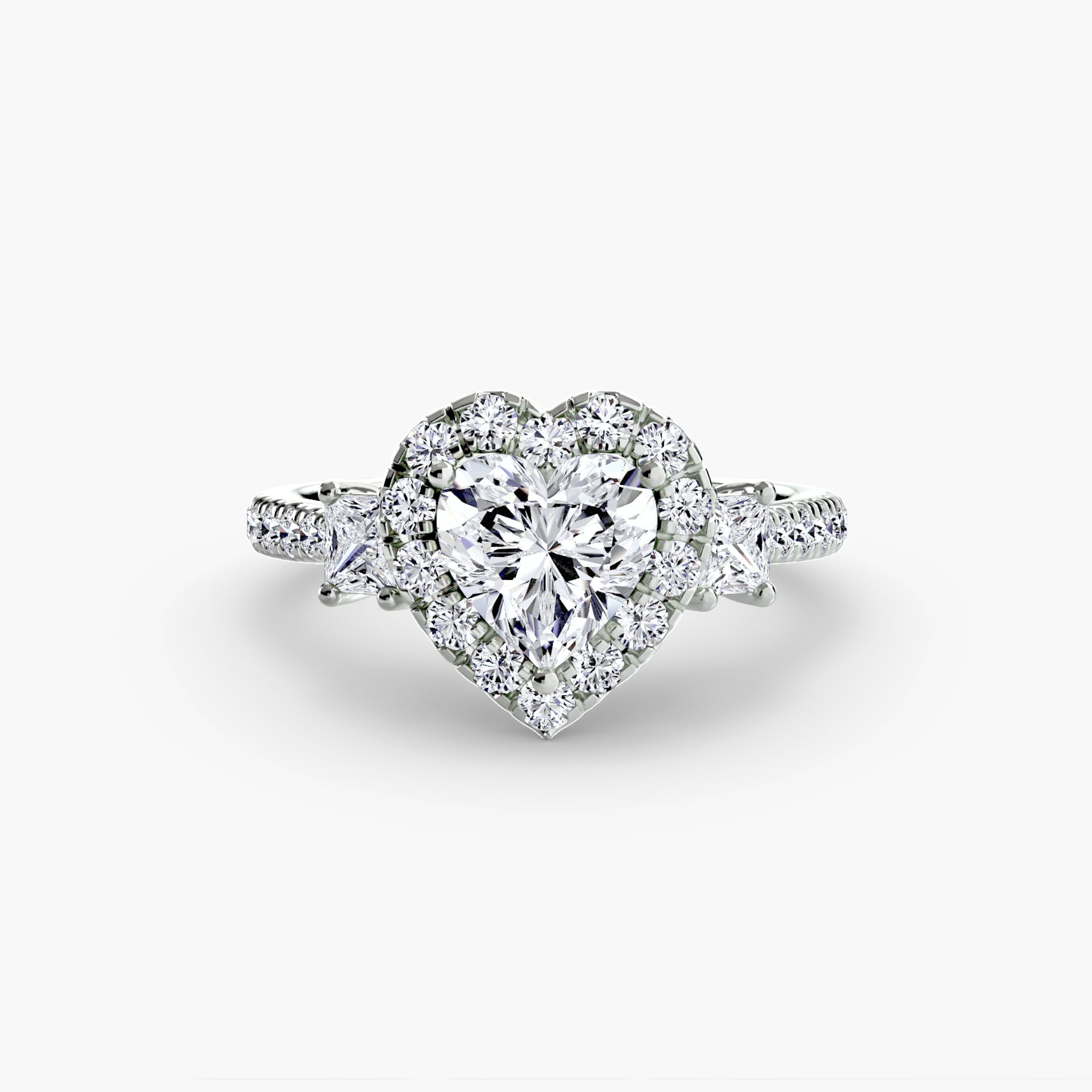 The Aurora Three-Stone Halo