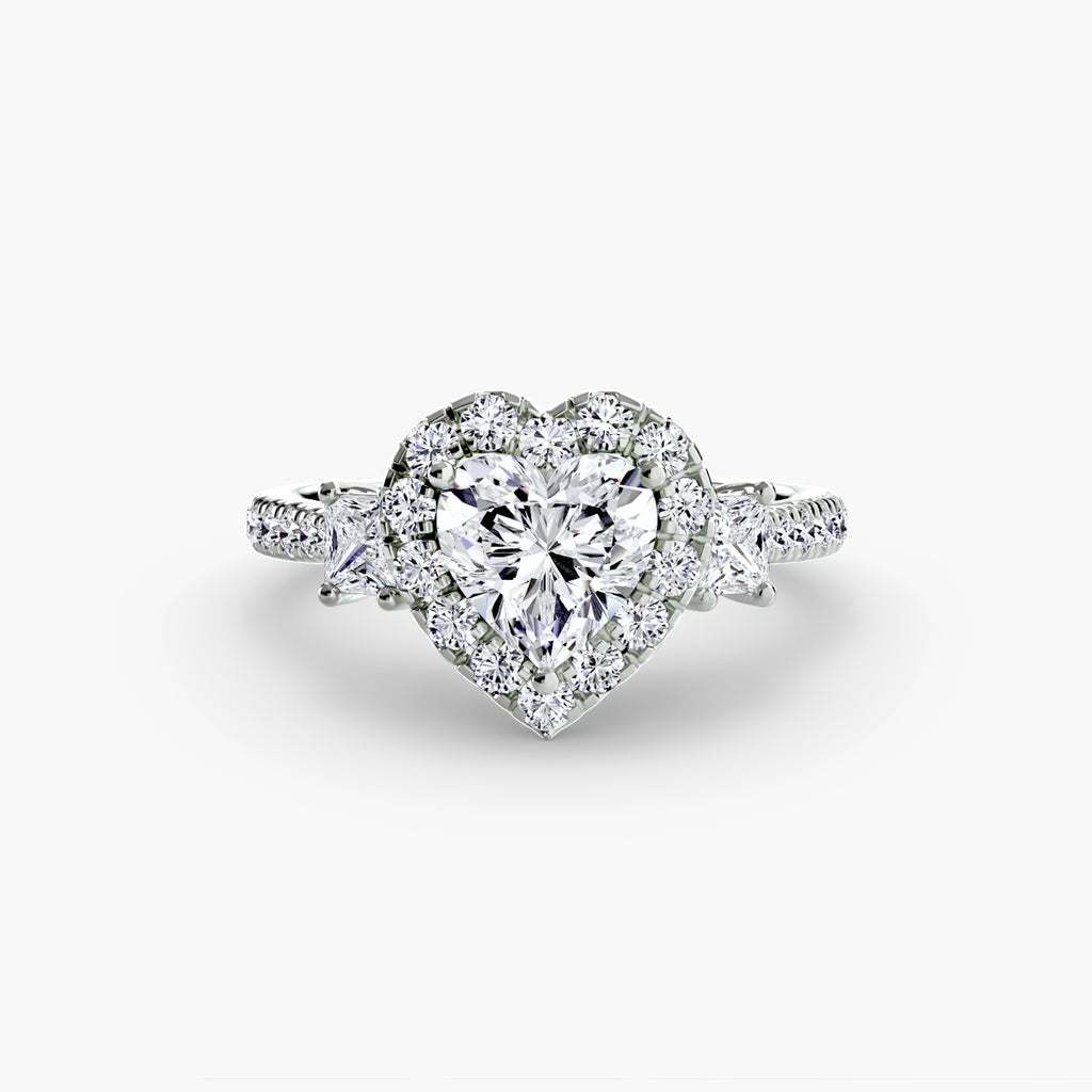 The Aurora Three-Stone Halo