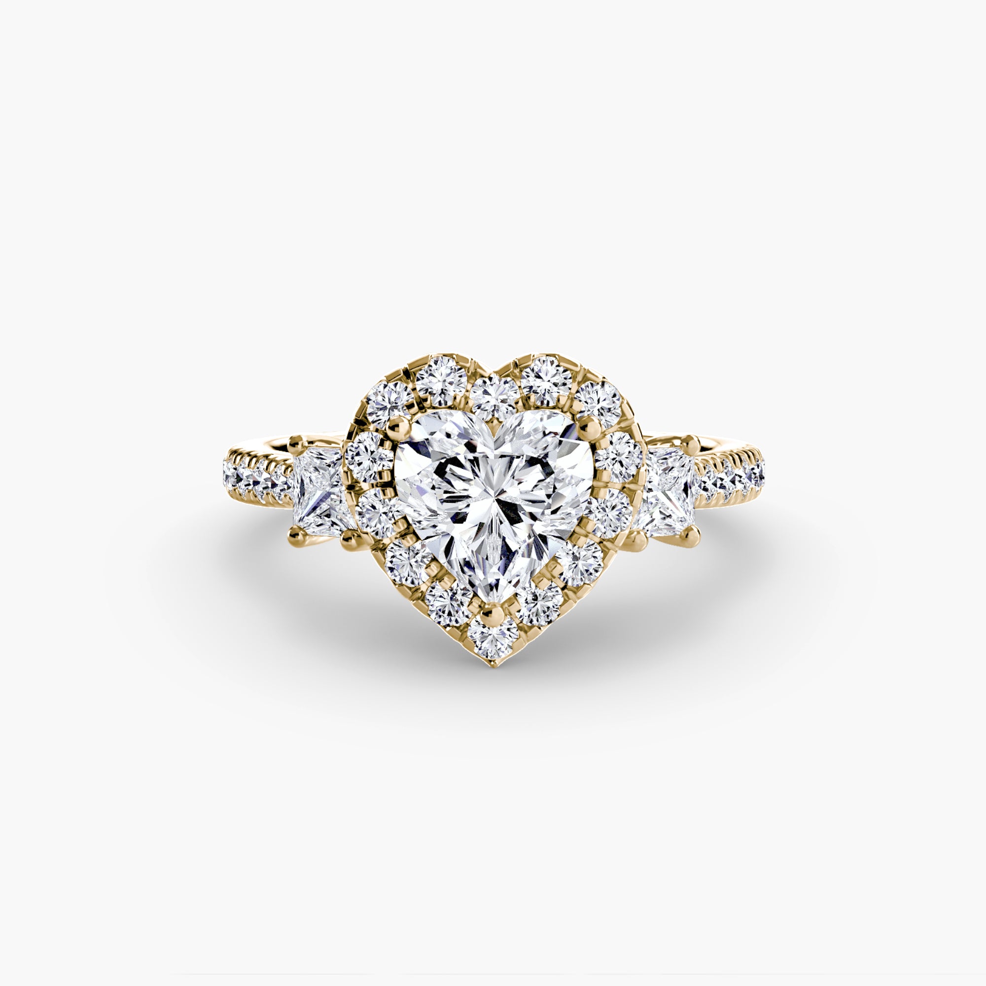 The Aurora Three-Stone Halo