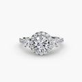 The Aurora Three-Stone Halo