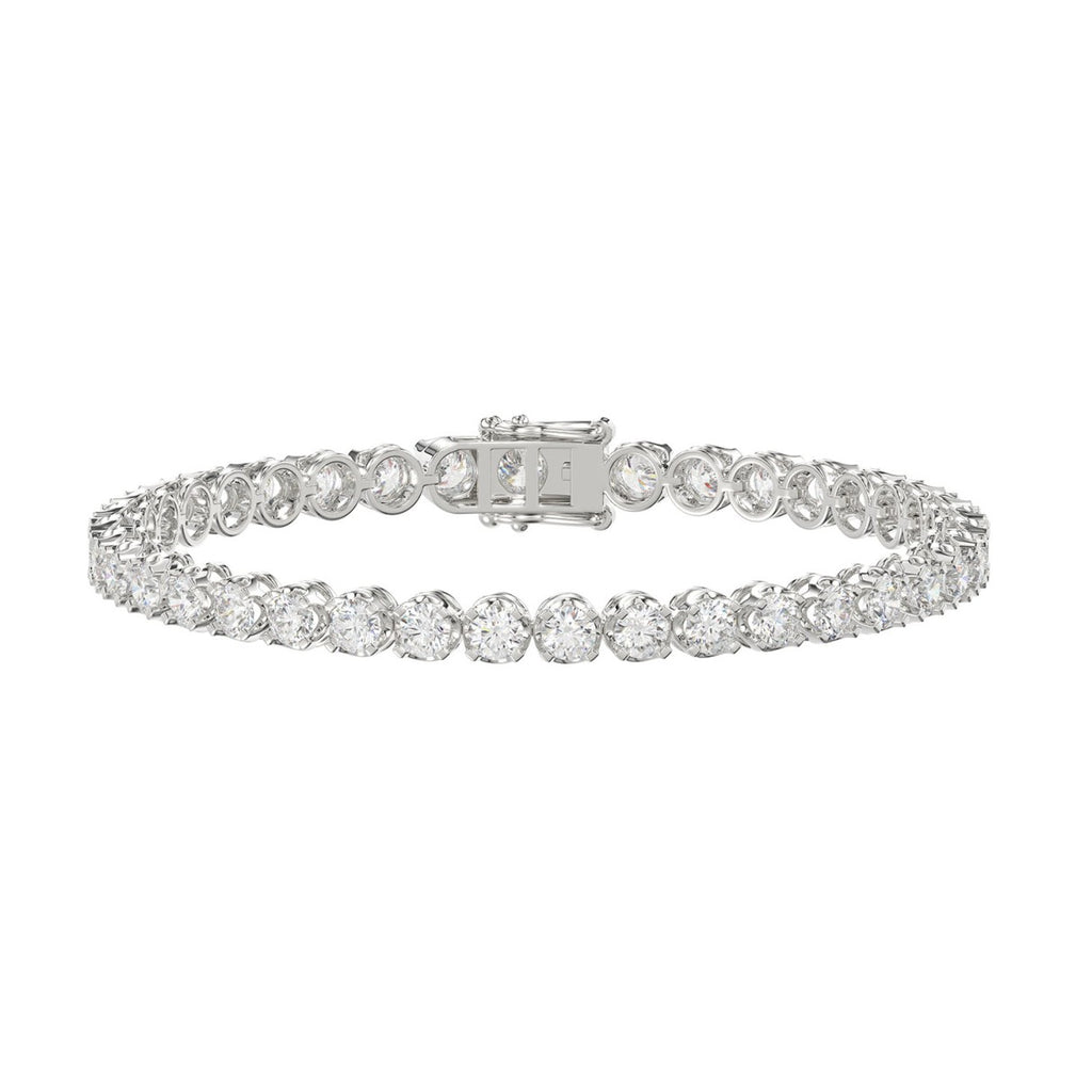 Lightweight Fusion Lab Grown Diamond Tennis Bracelet approx. 7 ct White Gold angle view