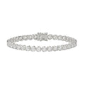 Lightweight Fusion Lab Grown Diamond Tennis Bracelet approx. 7 ct White Gold angle view