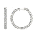 3 Carat Inside-Out Round Lab Grown Diamond Hoop Earrings White Gold angle view
