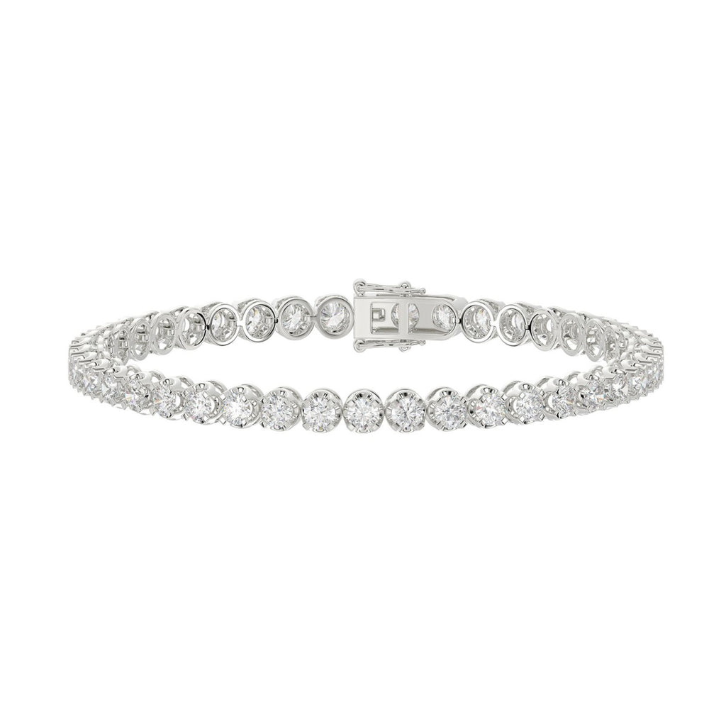 Lightweight Fusion Lab Grown Diamond Tennis Bracelet approx. 5 ct White Gold angle view
