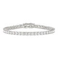 Classic 4 Prong Lab Grown Diamond Tennis Bracelet approx. 3 ct White Gold angle view