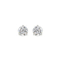 1.5 Carat Round Brilliant Lab Grown Diamond Stud Earrings White Gold angle view