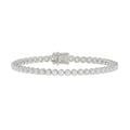 Lightweight Fusion Lab Grown Diamond Tennis Bracelet approx. 3 ct White Gold angle view